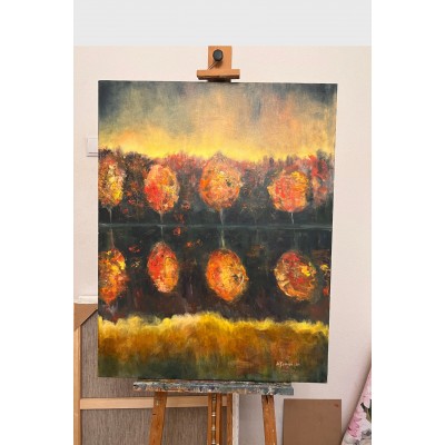 Autumn Reflections – Oil on Canvas by Marina Stognieva